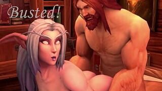 Человек трахает ночного эльфа, а не его жену - порно видео