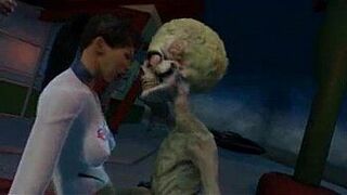 Лучшее видео о трахе инопланетянина и человека! (За мастурбацию) - порно видео