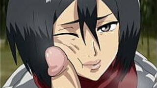 Микаса делает минет, ты ххх - порно видео