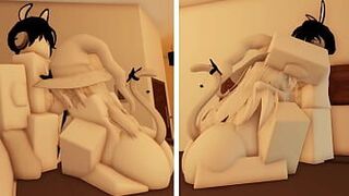 Трахаю кошку-ведьму в Роблоксе - порно видео